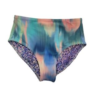 Athleta Girl High Rise Beachy Keen Reversible Swim Bottom Size Small NWT